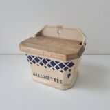 Vintage earthenware matchbox wall mount
