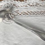 Ercuis silver-plated metal sauce spoon / ladle, ribbon model