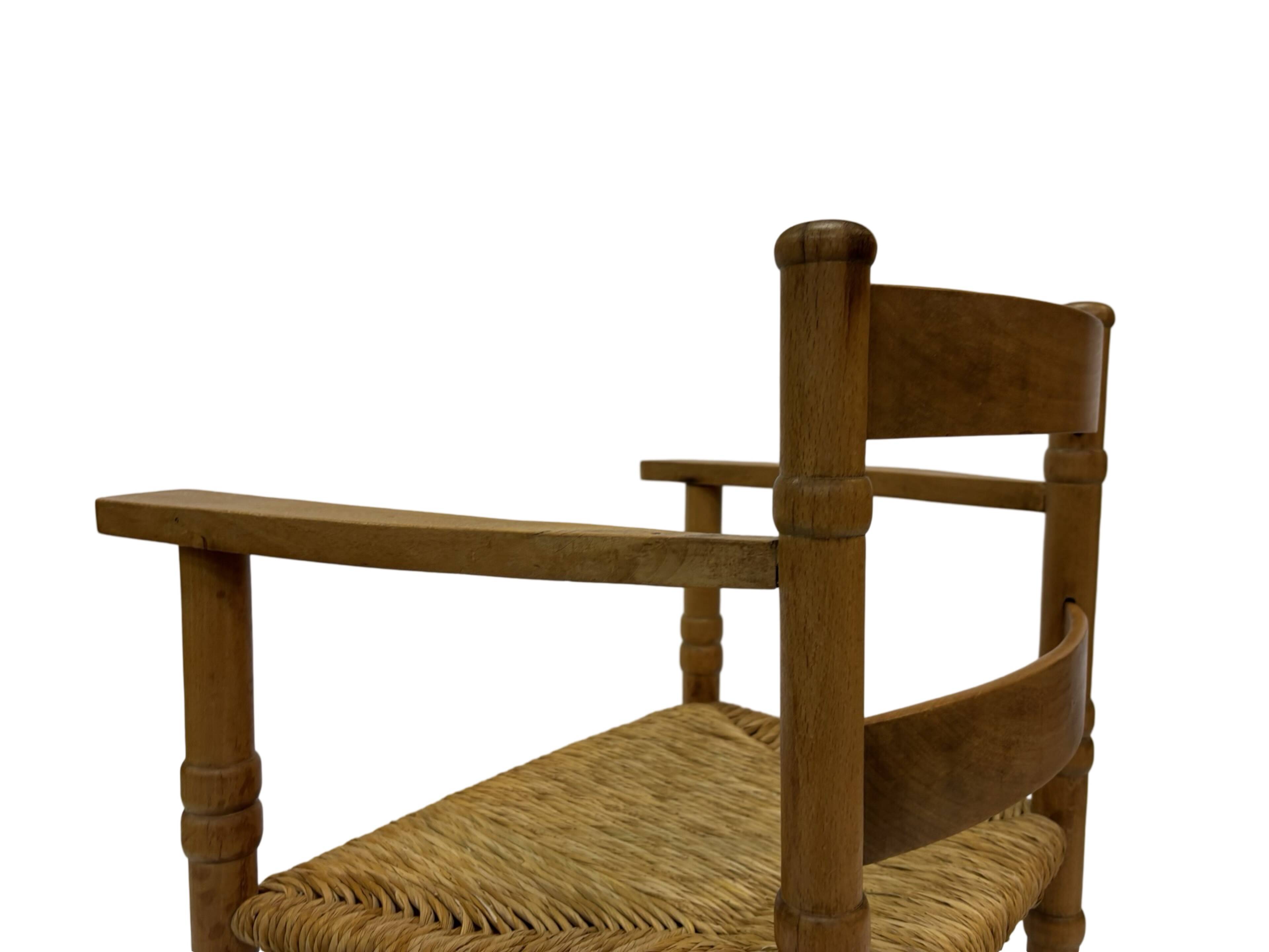 Art Deco chair minimalist oak wicker minimalist design