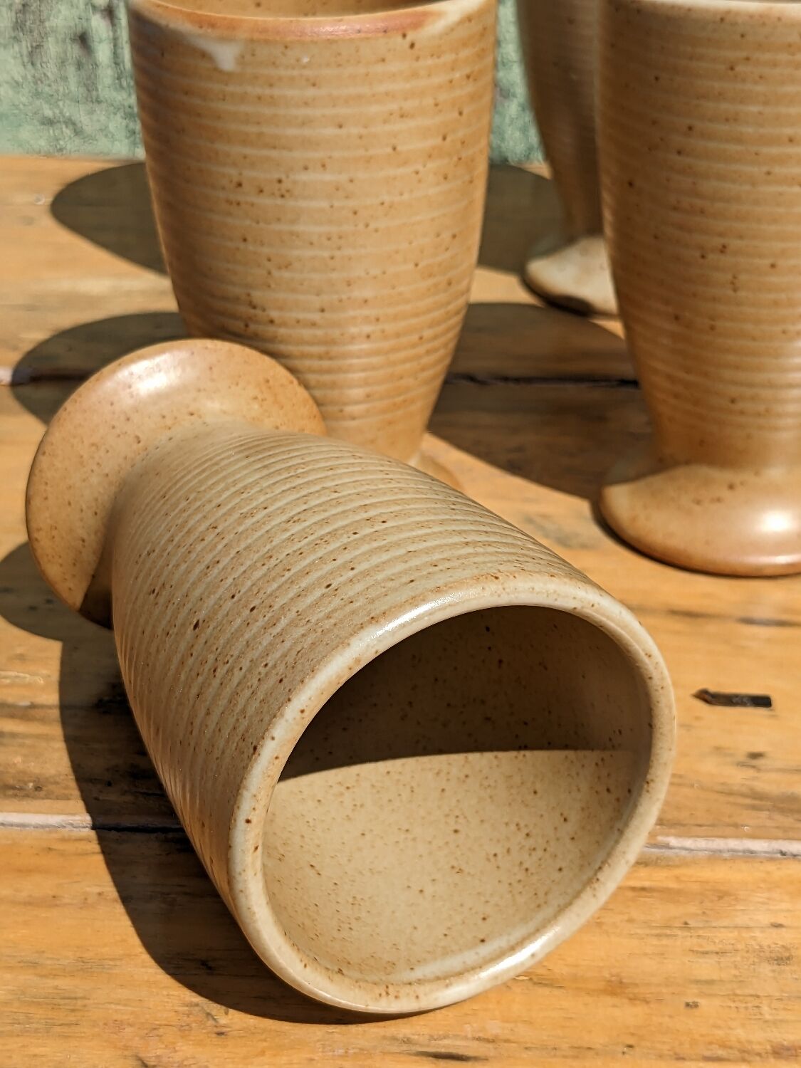 Mazagrans cups in artisanal stoneware by 4