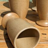 4 tasses Mazagrans en grès artisanal