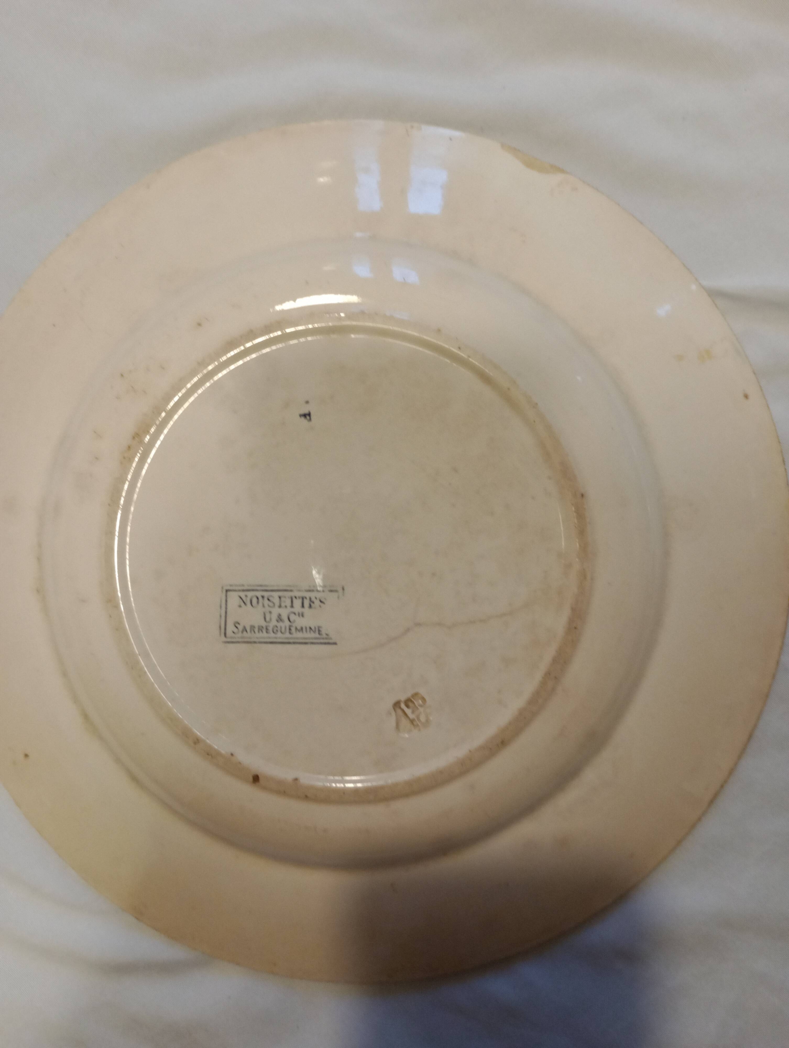 Plat Sarreguemines noisettes