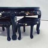 Chinese Coffee Table with 6 Matching Stools