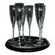 BACCARAT DOM PERIGNON 6 DOUBLE SIGNATURE CRYSTAL CHAMPAGNE FLUTES - 23.5