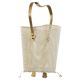 Mid-century umbrella stand in patinated brass and perforated metal, 1950s.