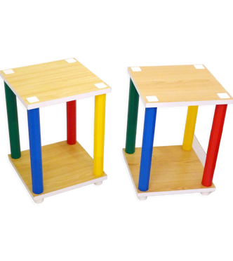 Paire de tables chevets 1980'