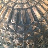 Large globe for round ceiling lamp in white glass (without the support)