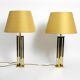 Pair of very rare 1970s XXL brass table lamps from Vereinigte Werkstätten