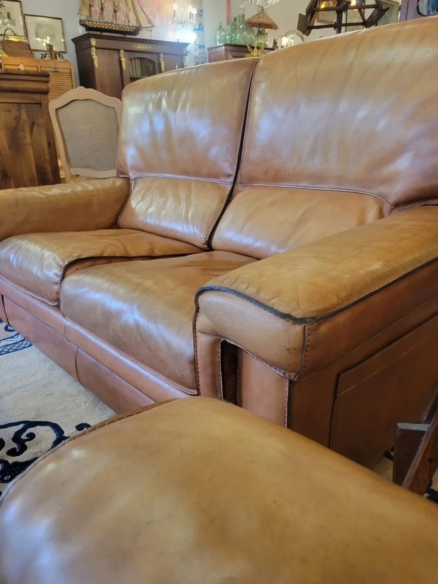 Pair of leather sofas