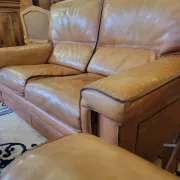 Pair of leather sofas
