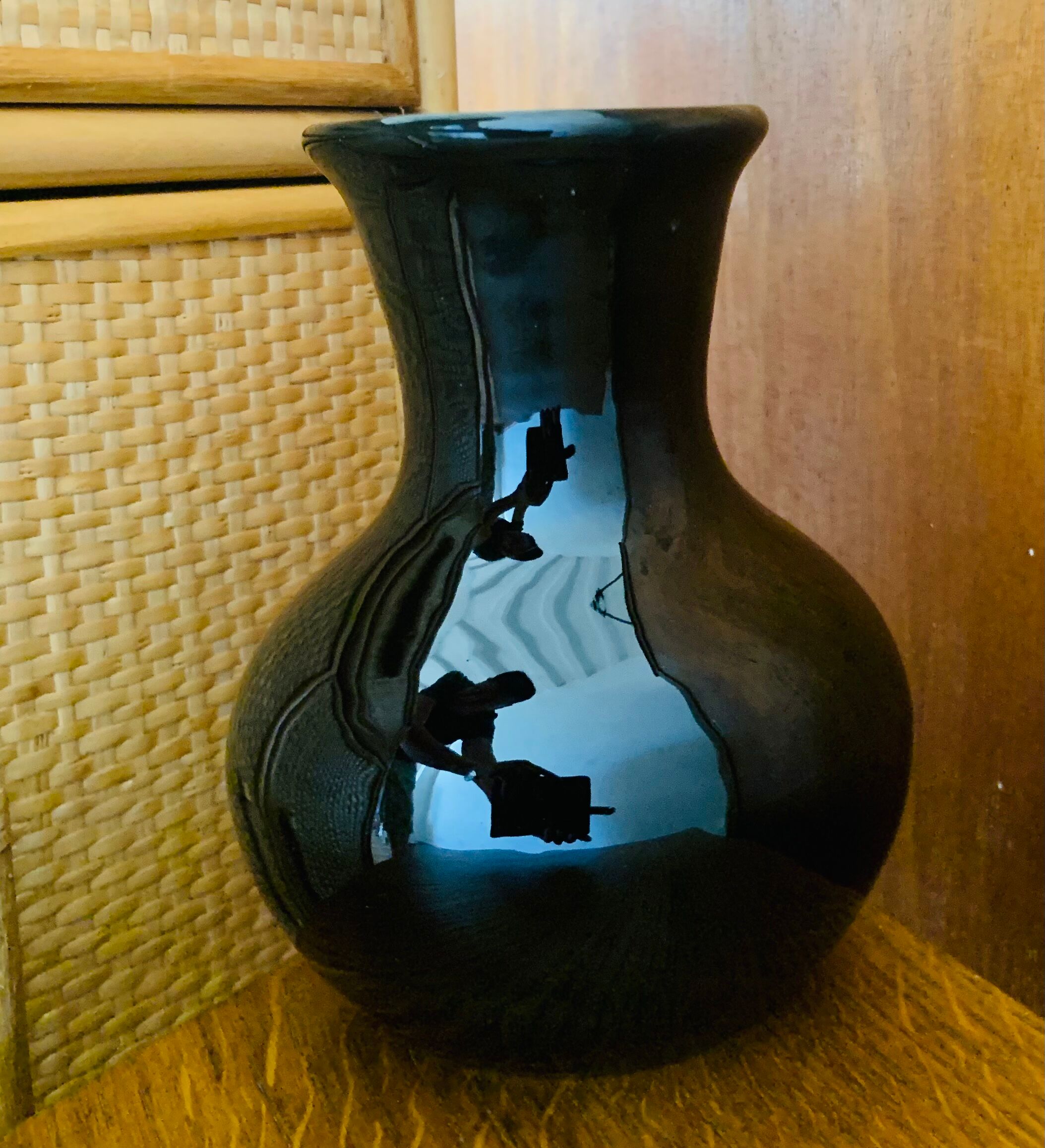 Black vase