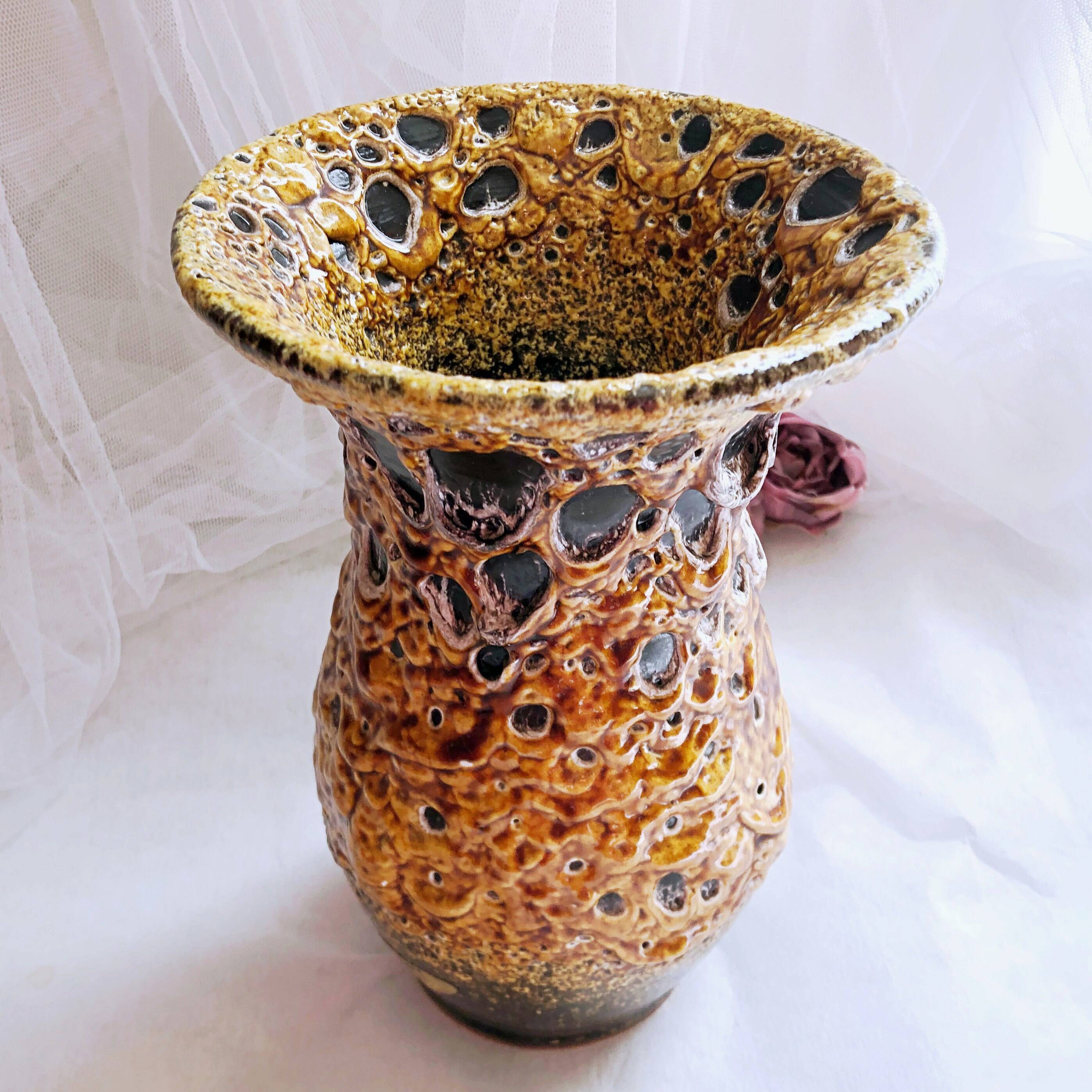 Handmade Emeaux Honey Tupilier Vase 22 cm