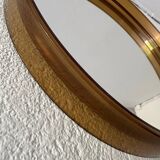 Miroir rond Gilac plexi fumé années 70