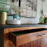 Old craft counter sliding doors