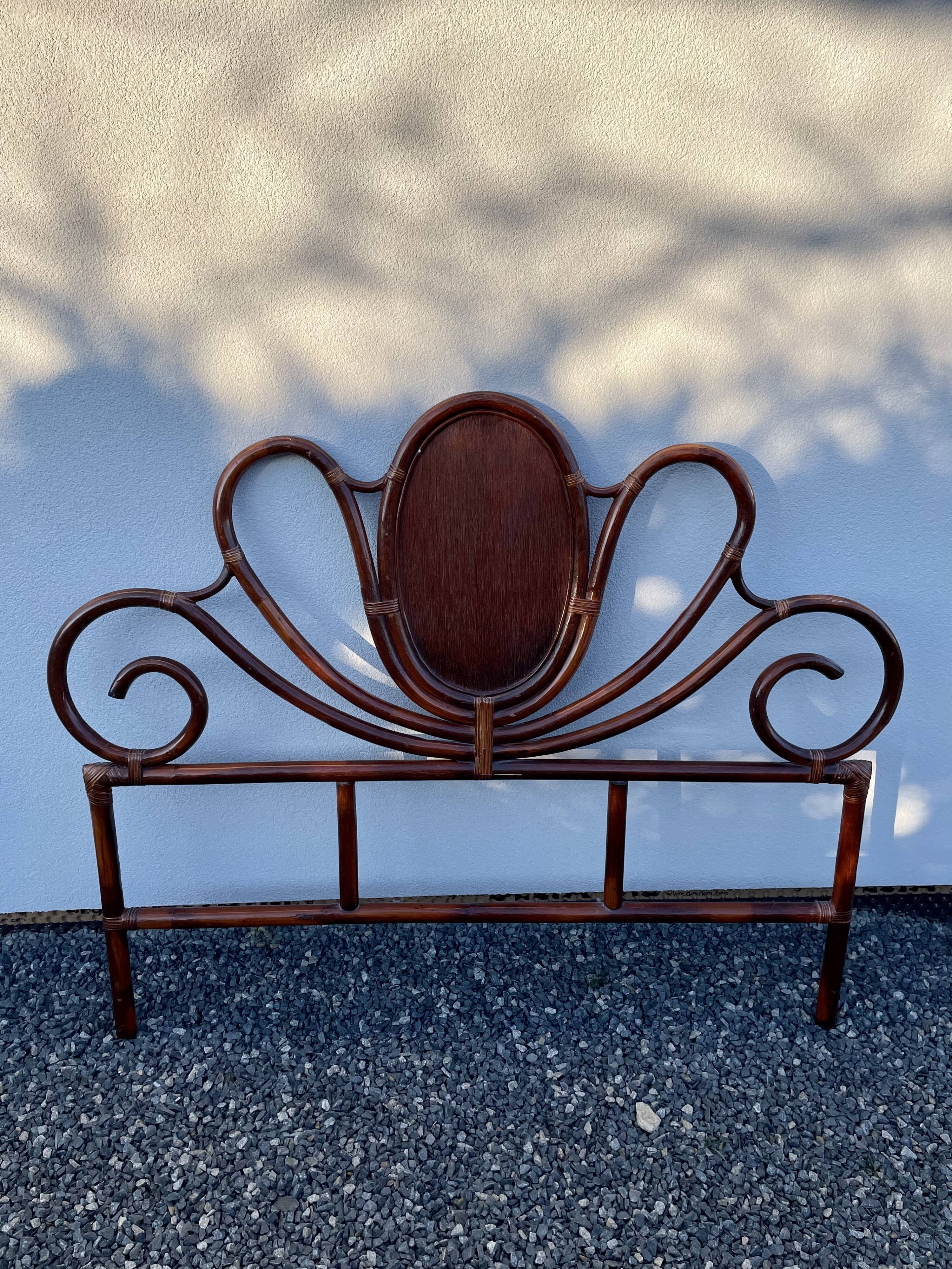 Vintage rattan headboard vintage