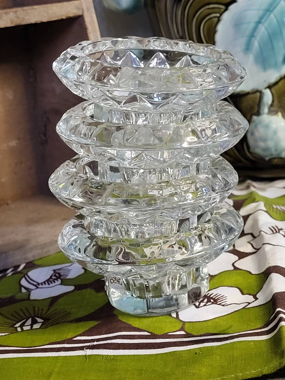 Glass candle holders