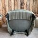 Fauteuil crapaud en velours vert