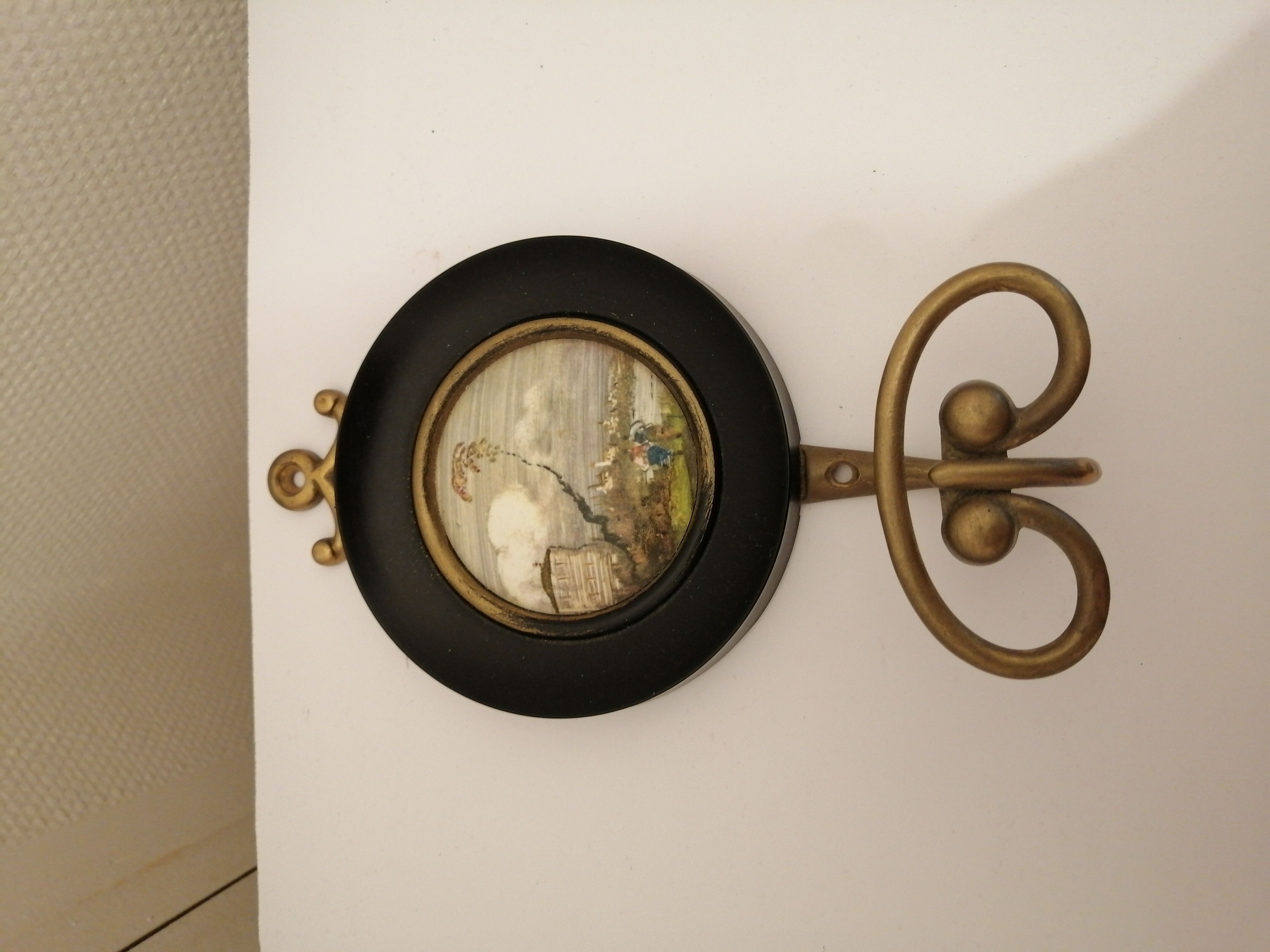 Old brass and wood pulp bakelite