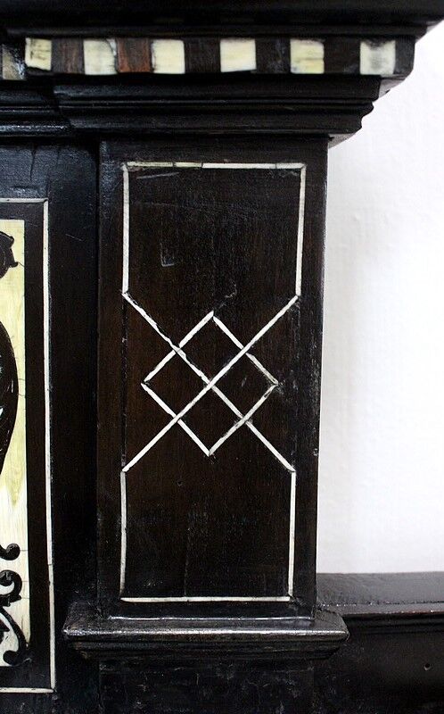 Ceremonial showcase in blackened pearwood, Napoleon III period - 1850