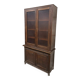 Vintage XL display cabinet in dark wood / wardrobe