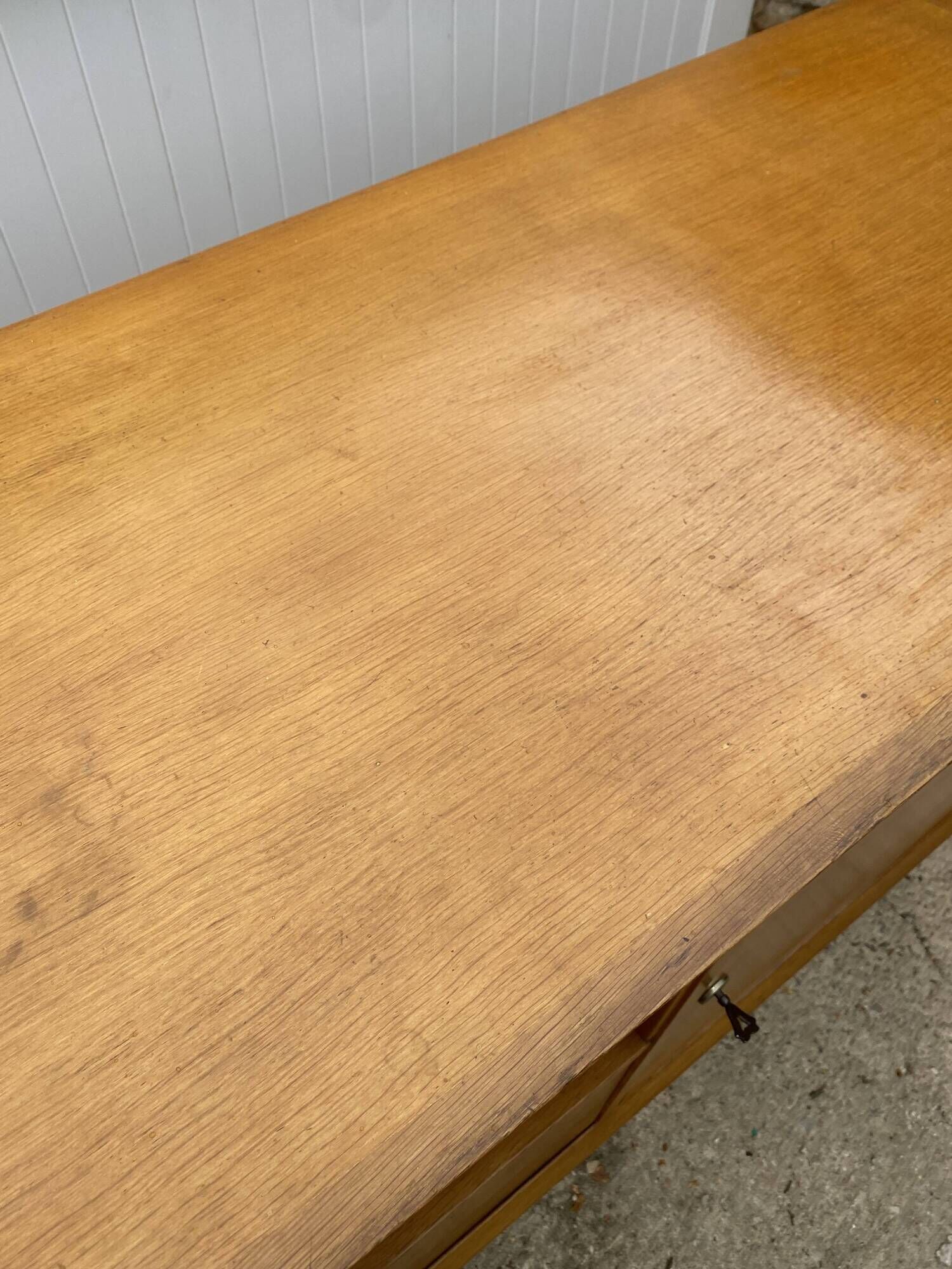 Sideboard very buffet type Scandinavian in raw pear wood 1950.