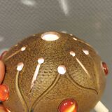 Small ceramic wall lamp (can also be used as a table lamp) space age style. Danish 1970s