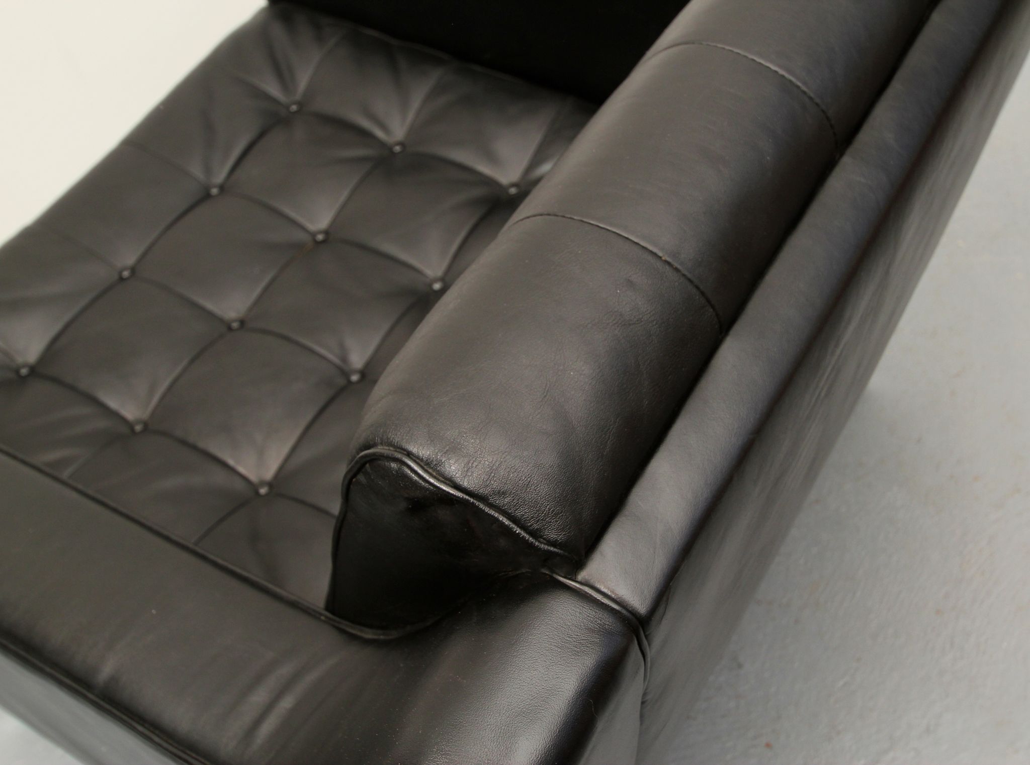 1960s leather chair black