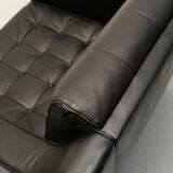 Fauteuil en cuir des années 1960 noir