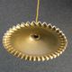 Old pendant light in opaline painted white and gold, new socket and new cable