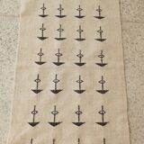 White and black carpet with Berber motifs