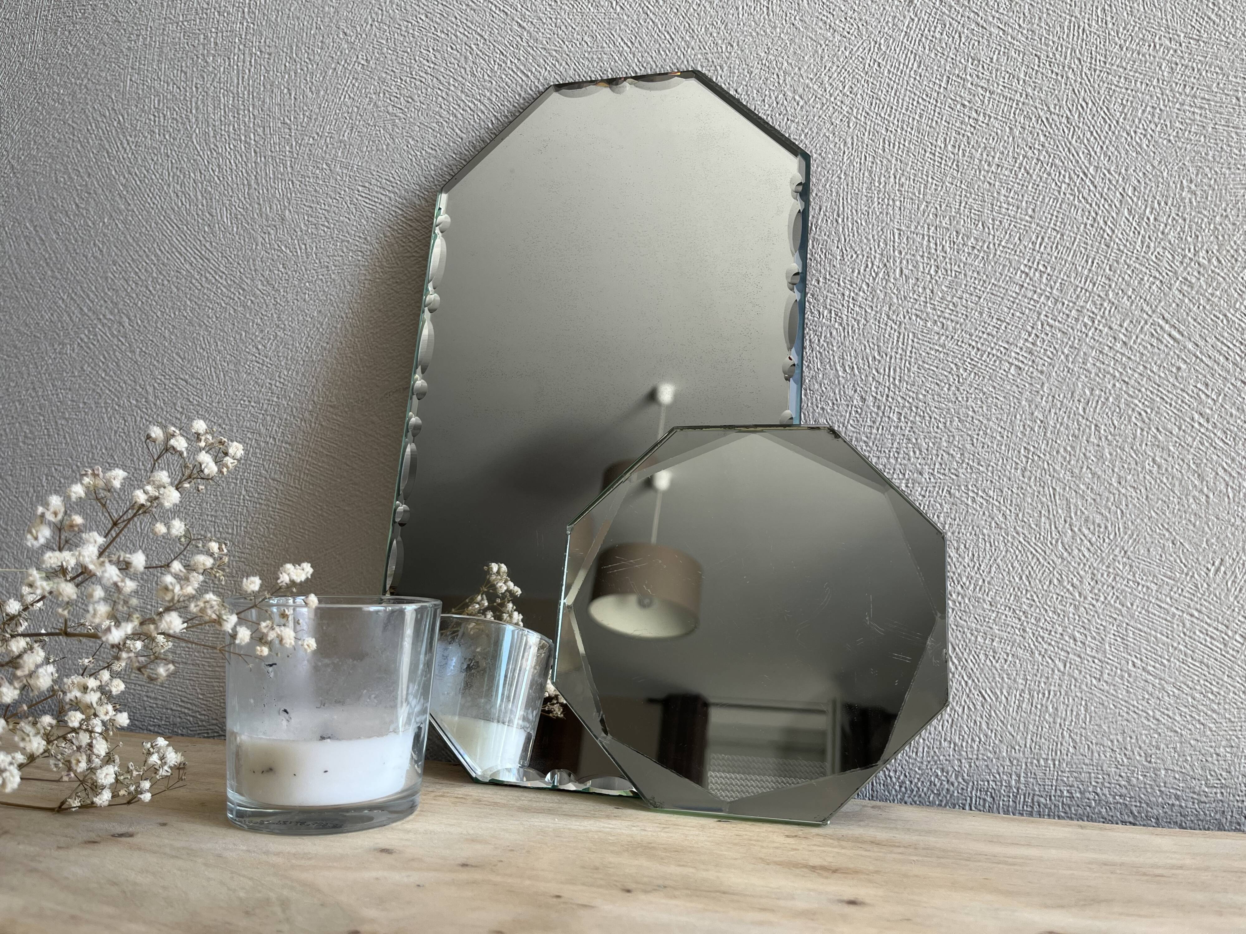 Miroir biseauté octogonal 15 x 15 cm