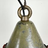 Green Industrial Aluminium Hanging Lamp, 1970s