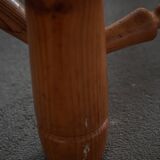 Set of 6 modern French brutalist chairs, in the style of Charles Dudouyt, made in the 1960s.