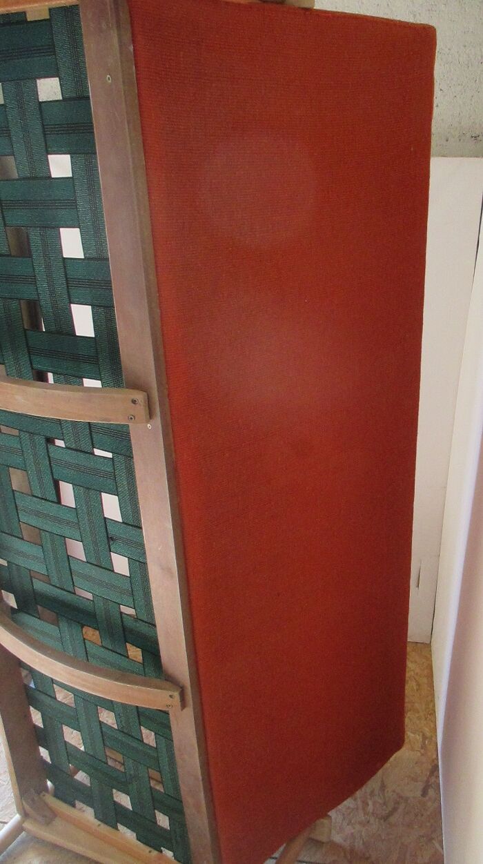 Scandinavian orange wool sofa