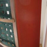 Scandinavian orange wool sofa