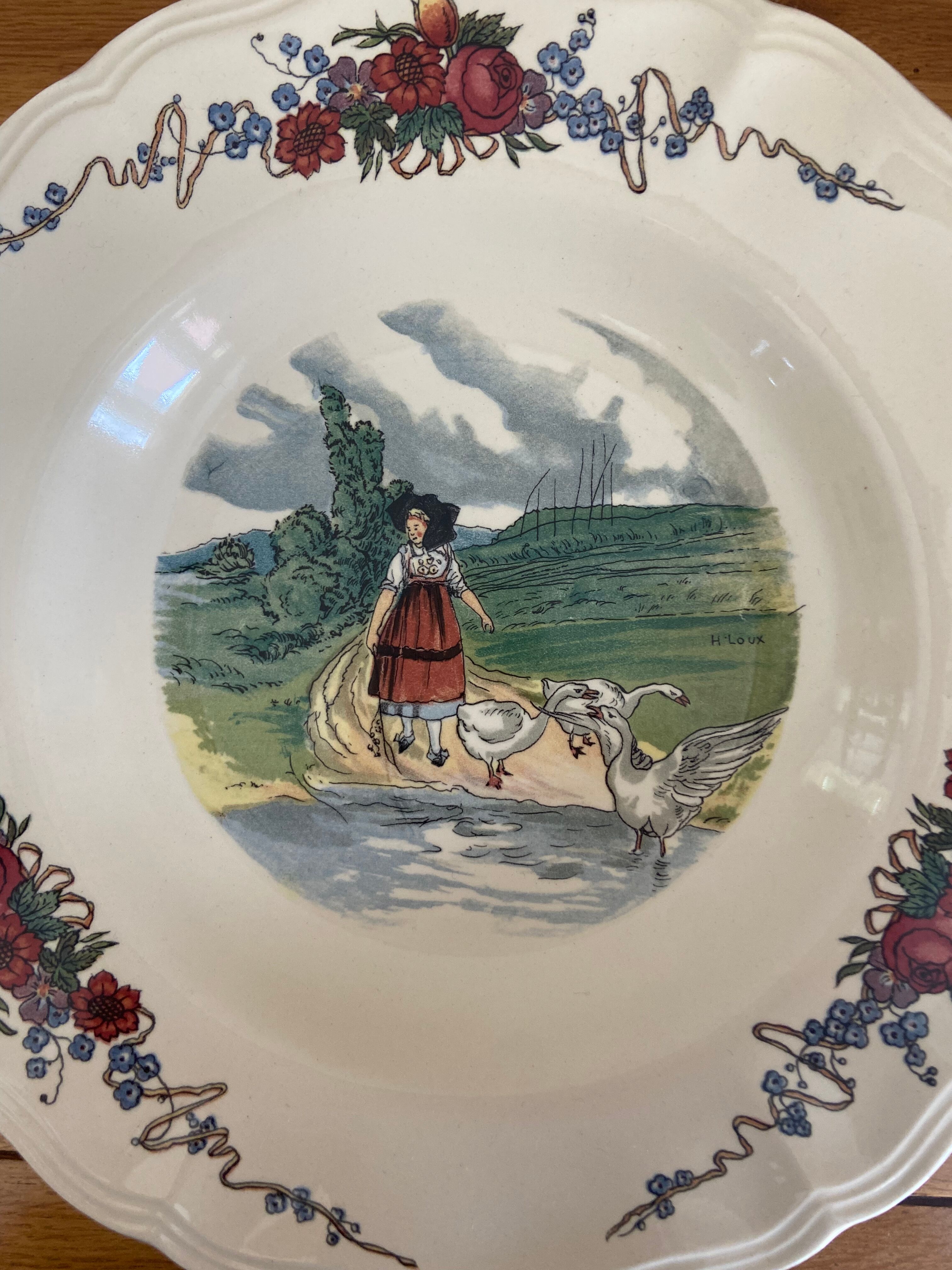 Lot service alsacien obernai sarreguemines vintage, 38 pieces