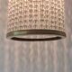 Set of 3 cylindrical crystal chandeliers in mid-century modern style attributed to Lobmeyr.