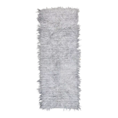 Wool gray turkish runner rug 262x96cm