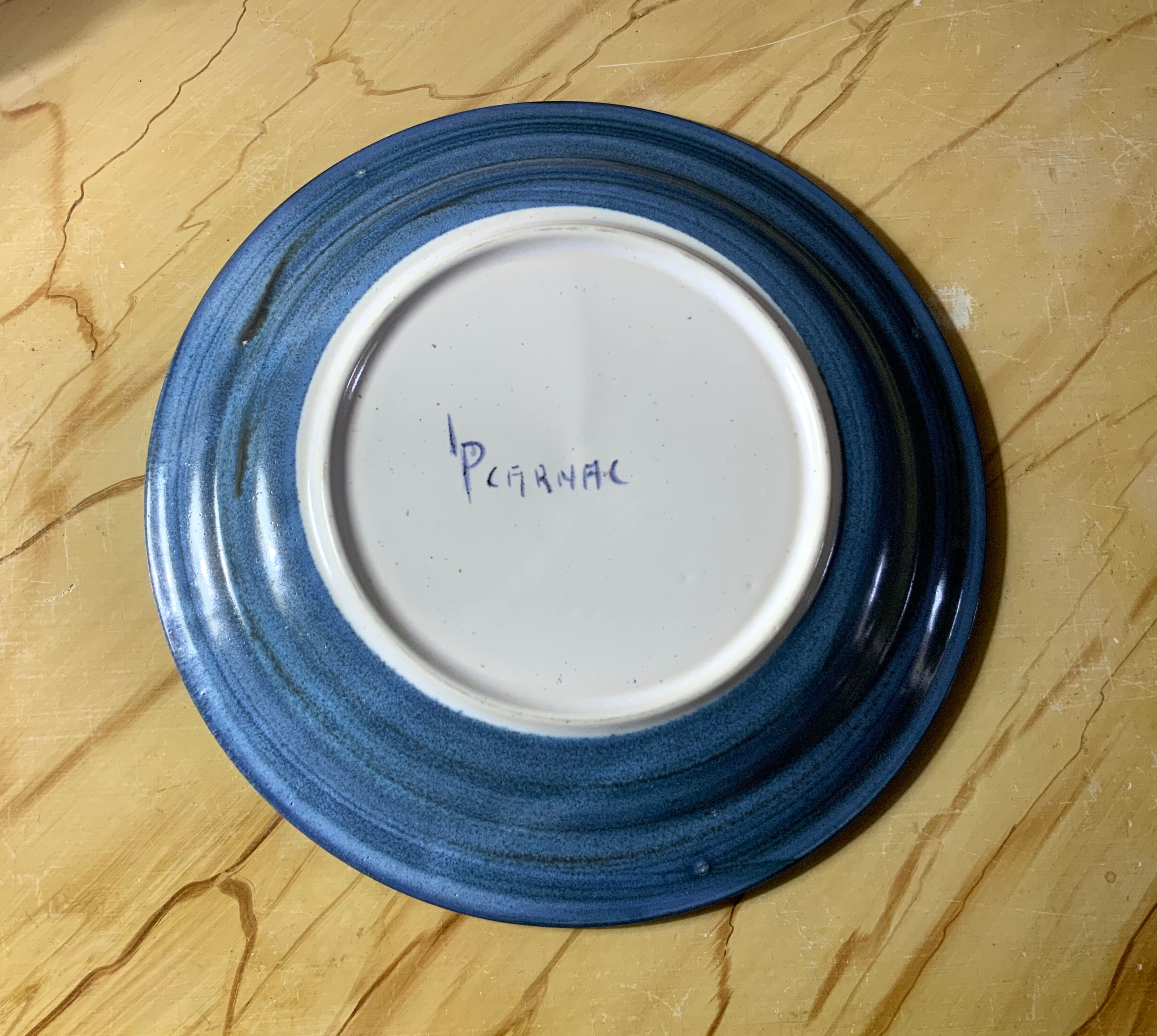 Plate signed LP. Carnac