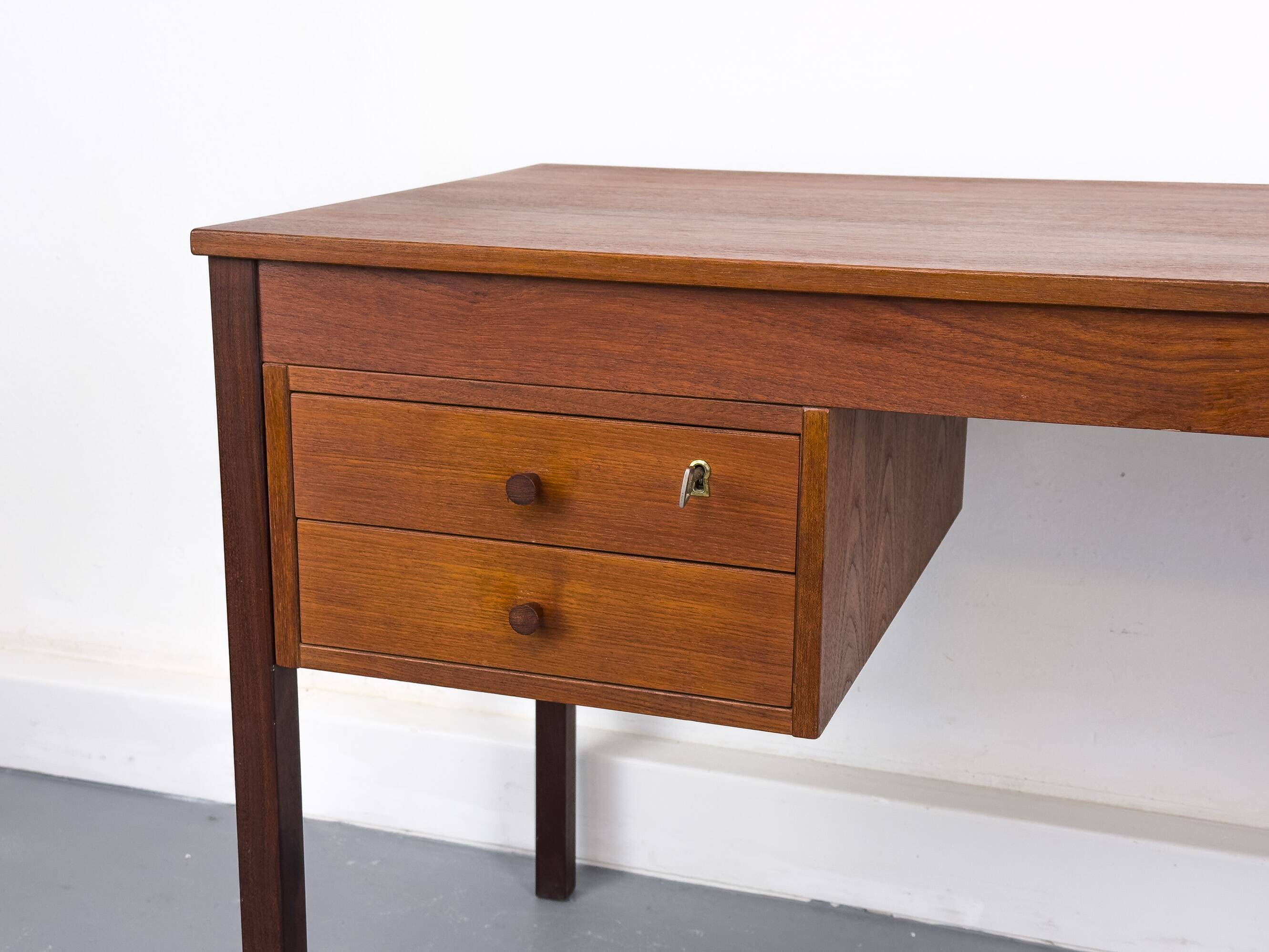 Teak desk with two drawers from Domino Møbler, 1960s