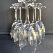 Red wine glasses