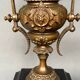 Pair of large Renaissance-style candlesticks. Marble. Solid bronze.