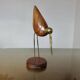 Scandinavian heron in teak and brass 1970