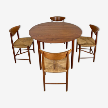 Danish Teak Dining Set by Peter Hvidt & Orla Mølgaard-Nielsen for Søborg Møbelfabrik