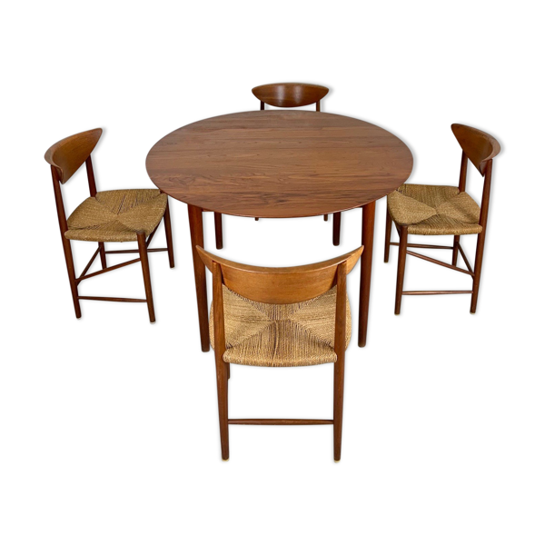 Table et chaises par Peter Hvidt & Orla Mølgaard-Nielsen pour Søborg Møbelfabrik