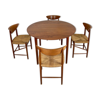 Danish Teak Dining Set by Peter Hvidt & Orla Mølgaard-Nielsen for Søborg Møbelfabrik