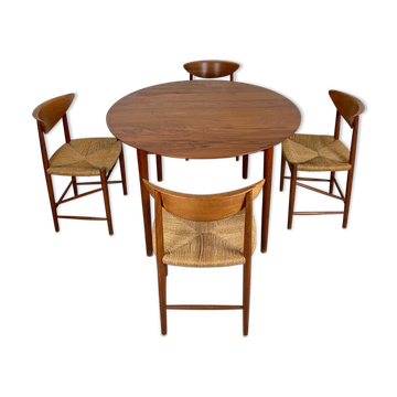 Danish Teak Dining Set by Peter Hvidt & Orla Mølgaard-Nielsen for Søborg Møbelfabrik