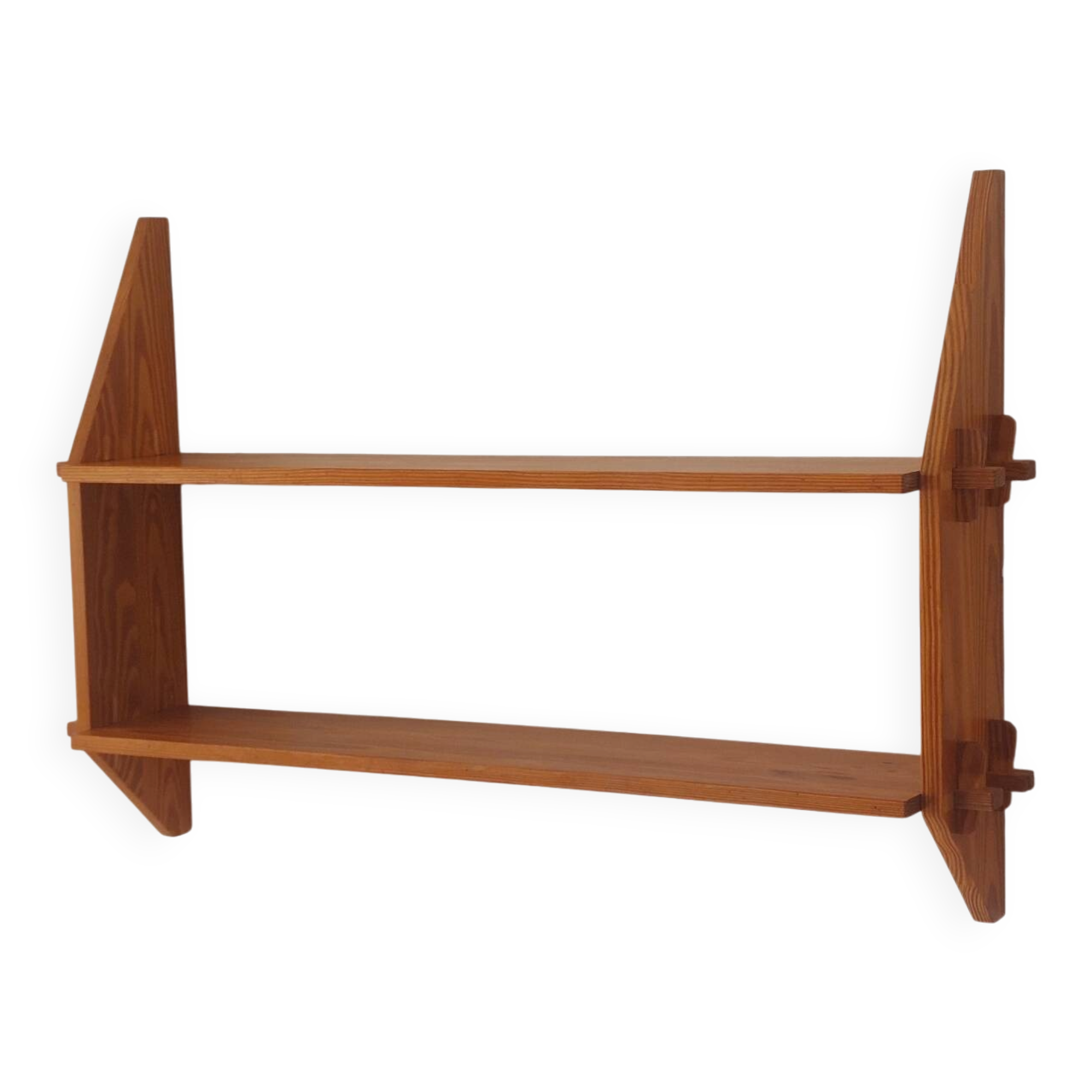 Vintage mid century brutalist pinecwall shelf