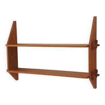 Vintage mid century brutalist pinecwall shelf