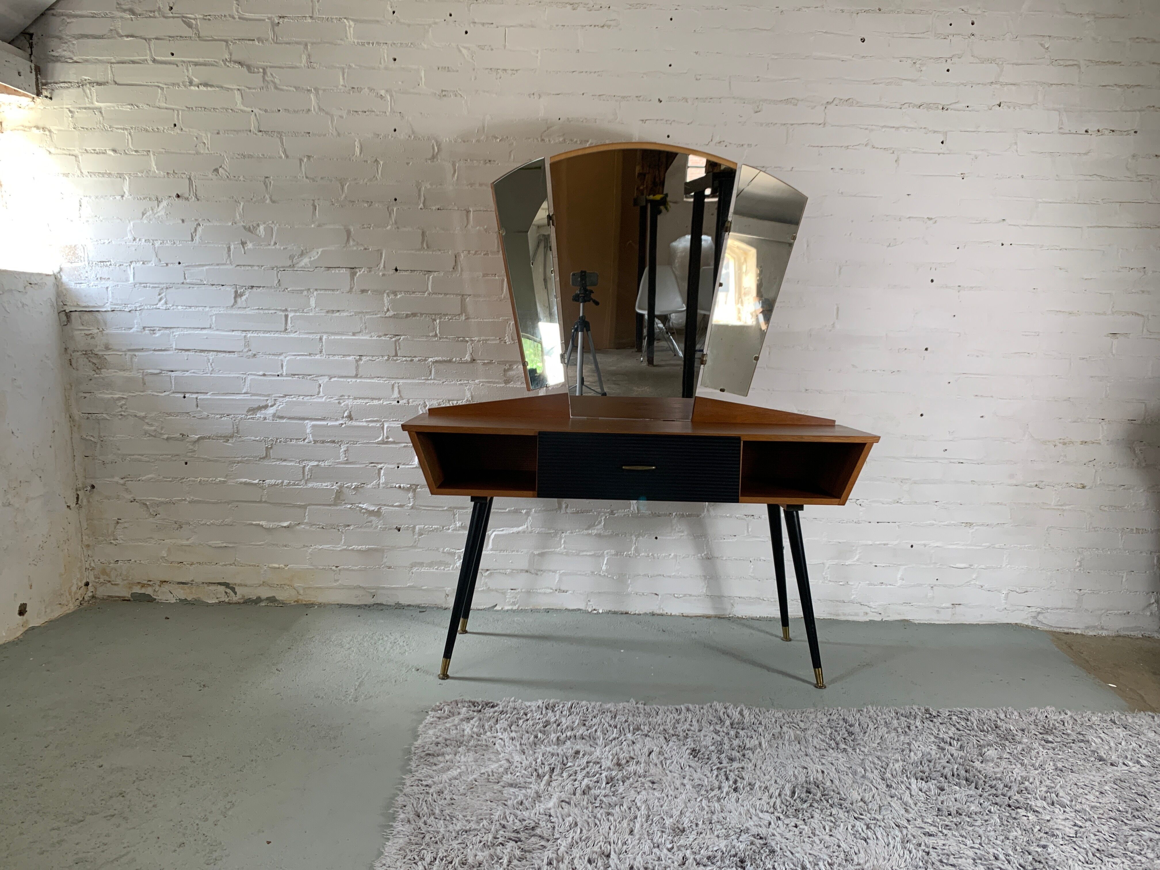 Vintage dressing table  with mirror, 1950s